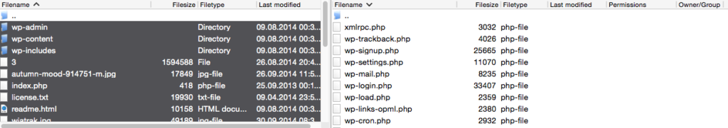 ftp wrzucanie wp